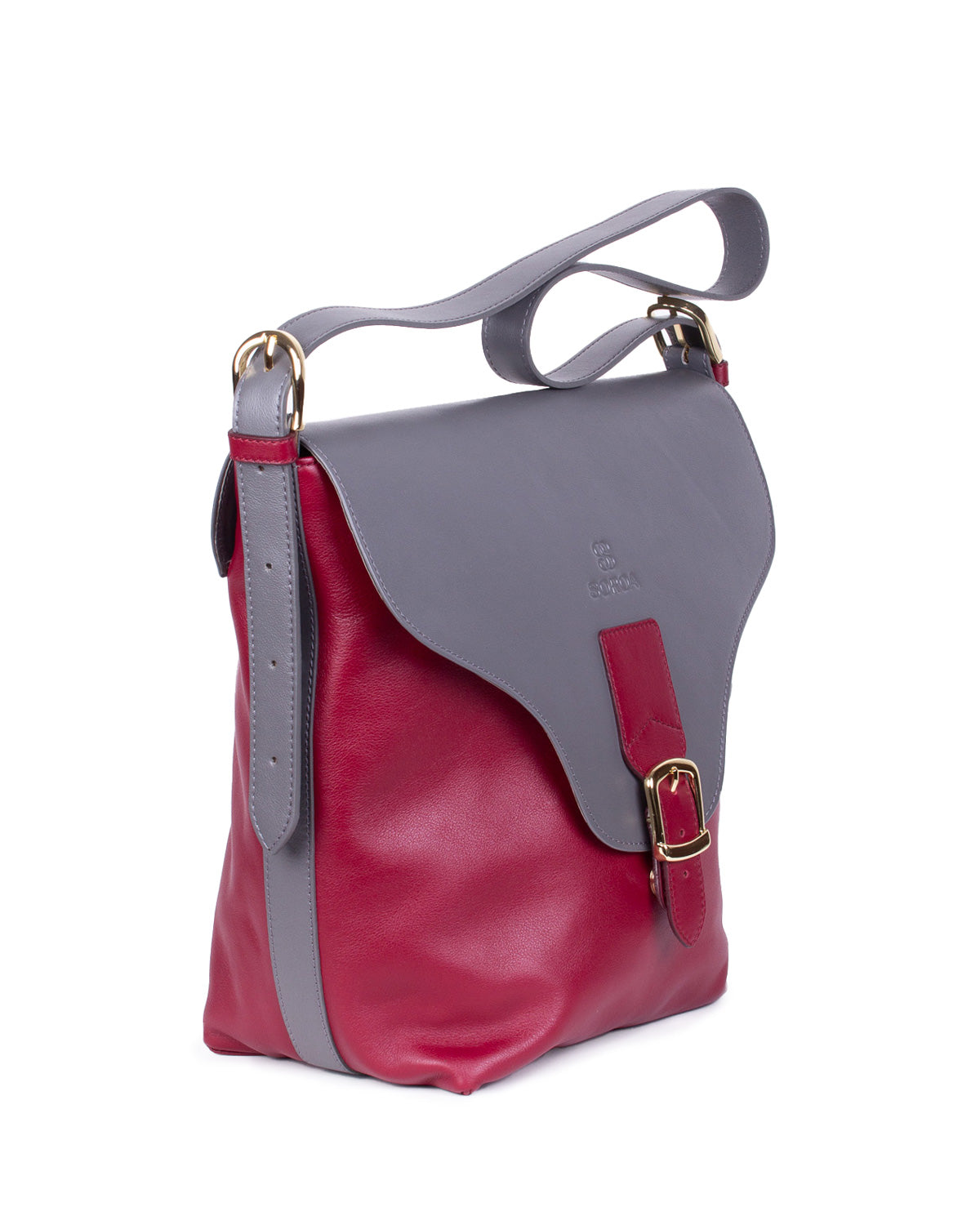 BOLSO FIRENZE GRIS/BURDEOS