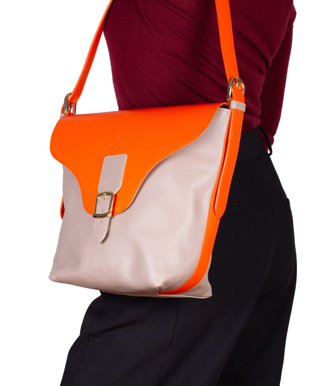 BOLSO FIRENZE NARANJA/BEIGE