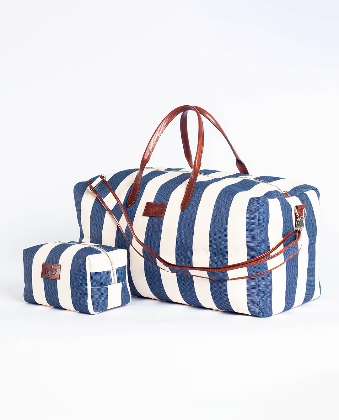 BAG + NEEDLE BAG ALISA BLUE/WHITE