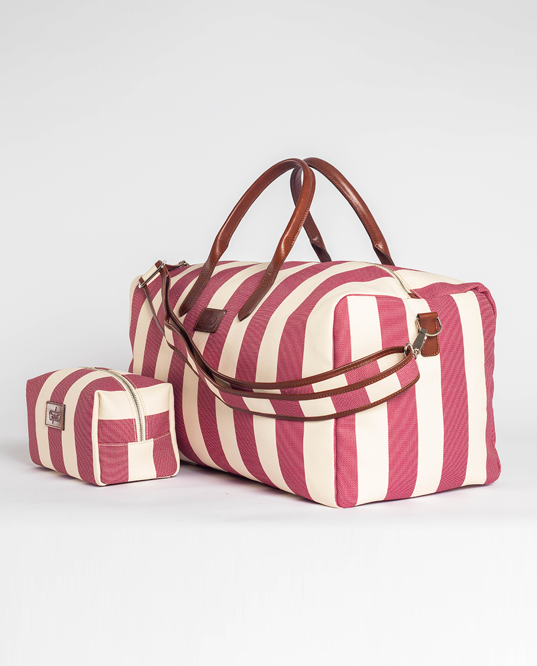 BOLSA + NECESER ALISA GRANATE/BLANCA