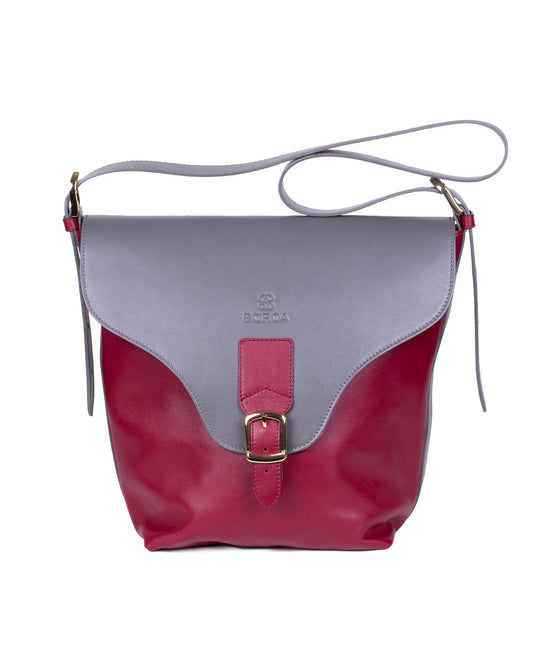BOLSO FIRENZE GRIS/BURDEOS